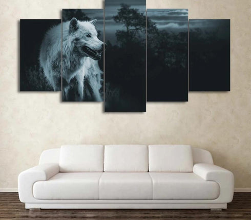 Tableau Loup Nuit